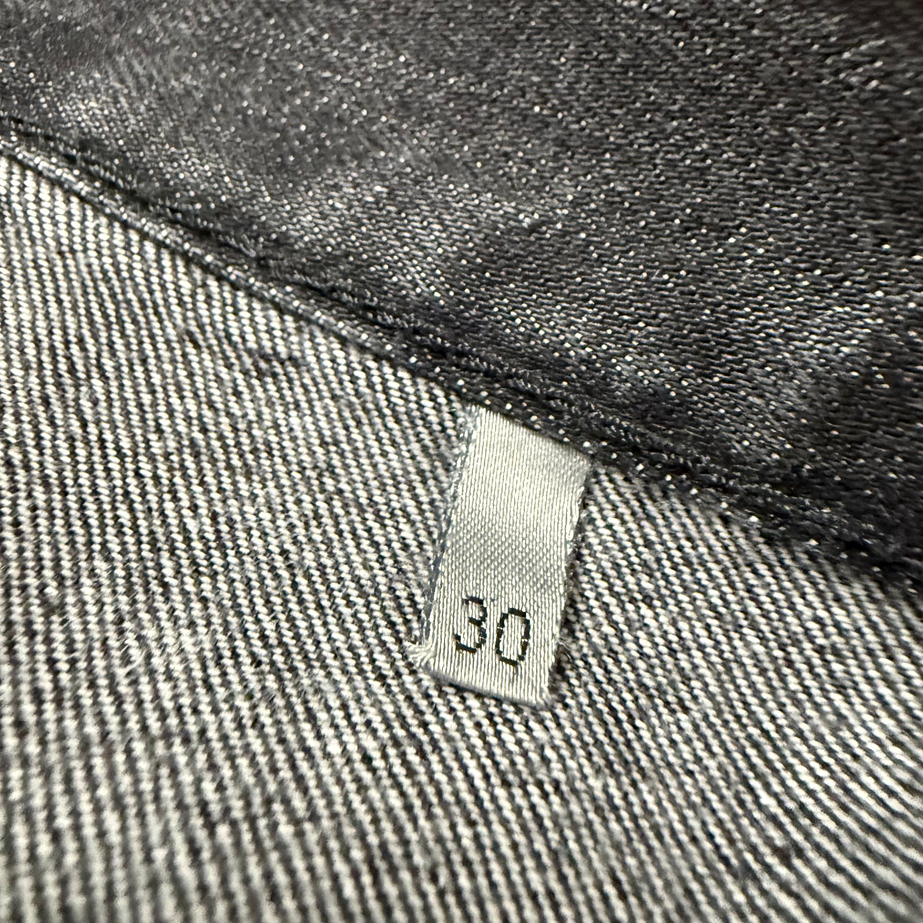 Dior Homme by Kris Van Assche Black Washed Distressed Denim