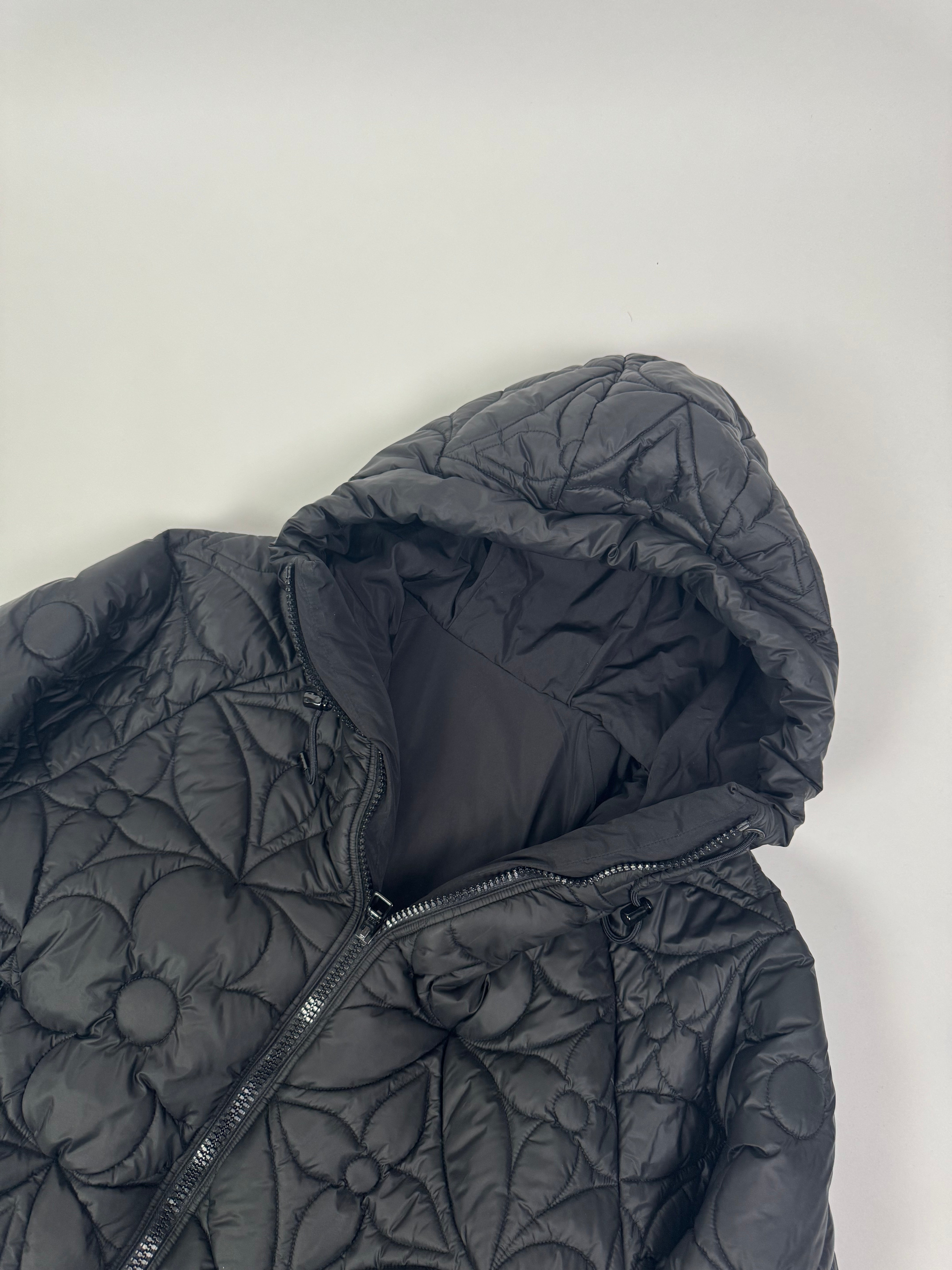 Louis Vuitton Black Flower Monogram Reversible Puffer Jacket