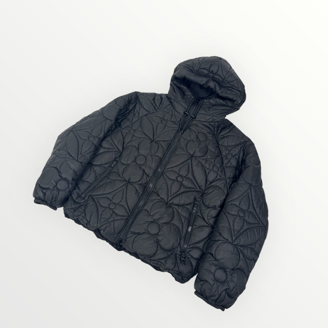 Louis Vuitton Black Flower Monogram Reversible Puffer Jacket