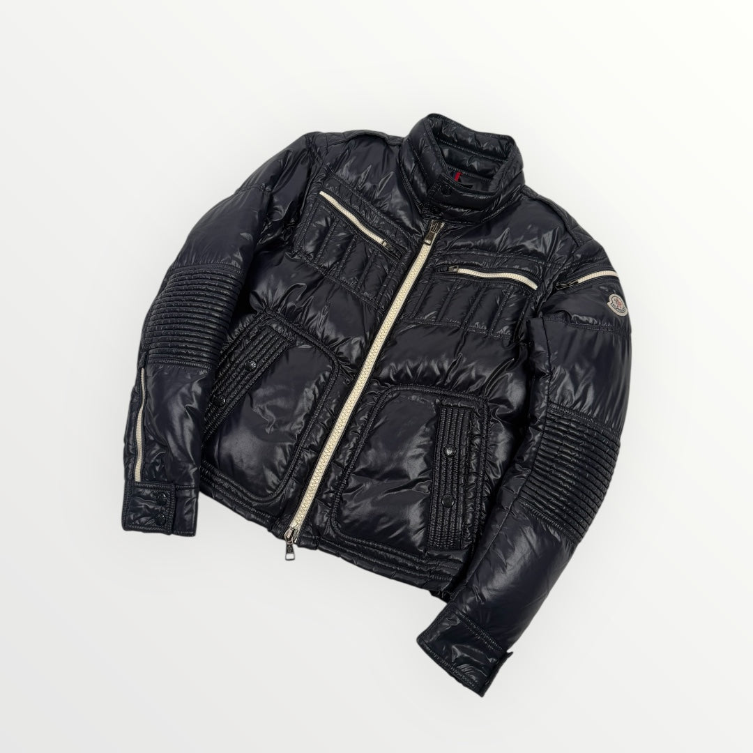 【MONCLER】Berriat size 0 Moncler - Berriat Logo-Appliquéd Quilted Nylon Down Jacket - Black