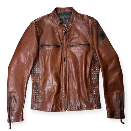 Hollywood Trading Company Leather Jacket Brown