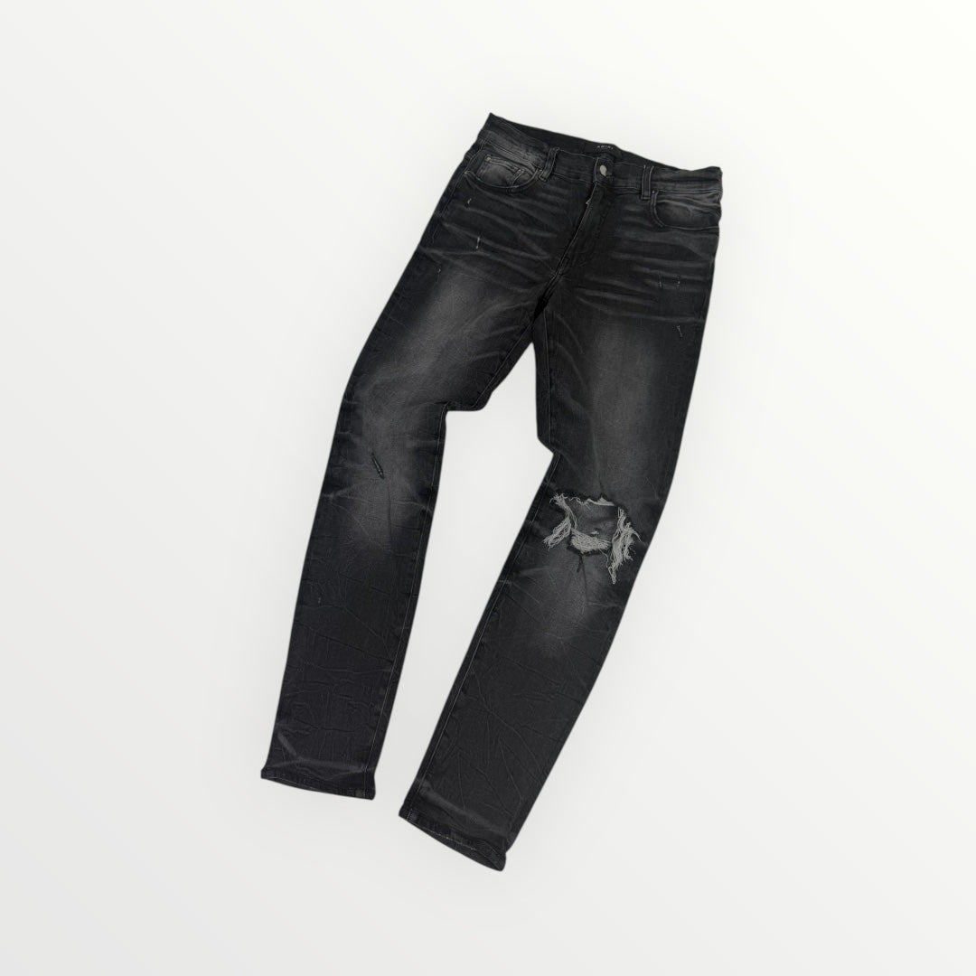Amiri Ripped Grey Jeans